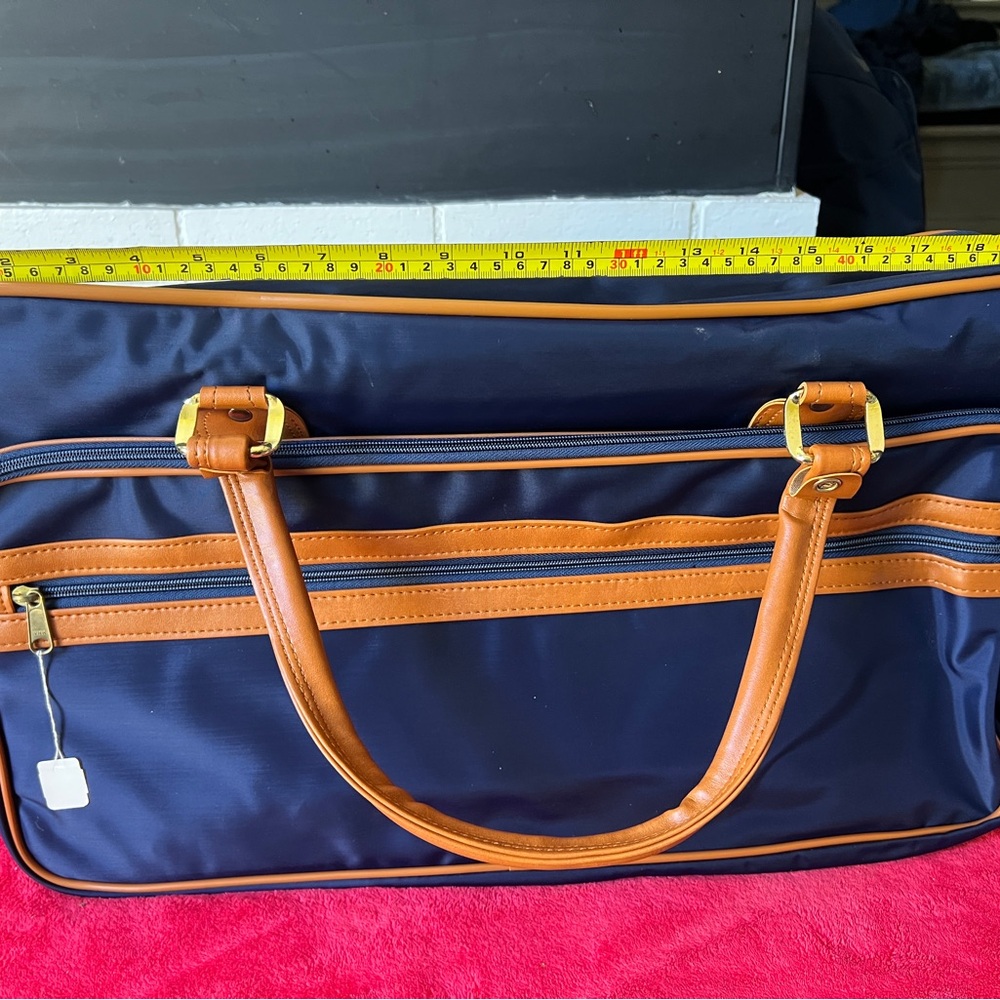 Ralph Lauren Blue and Brown Messenger Bag - Picture 7 of 10